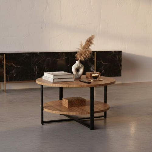 STOLIK KAWOWY z Drewna Litego  Dębowego - Jesionowego  STK-915